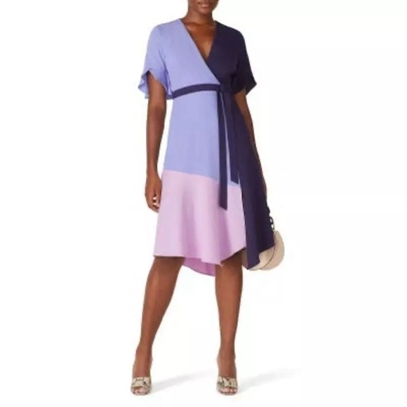 GUC Hutch- Color block Wrap Dress. Size M - Picture 1 of 9